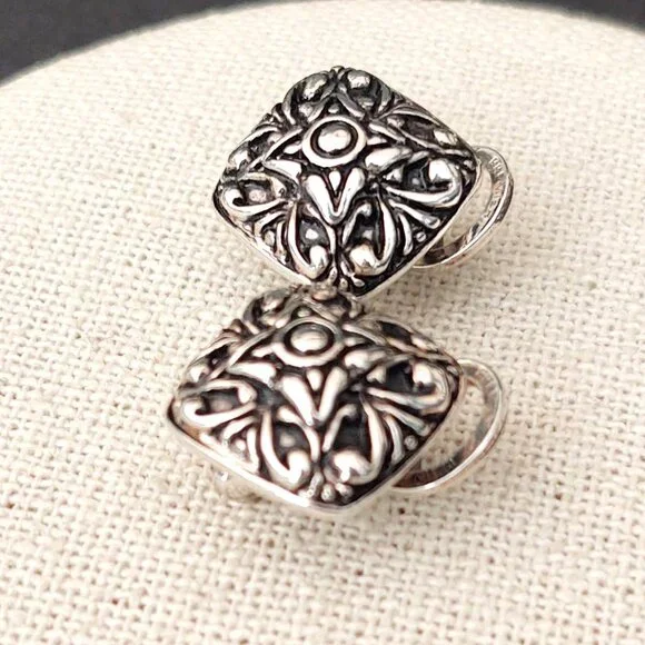 Premier Designs silver and black earrings - Picture 6 of 9